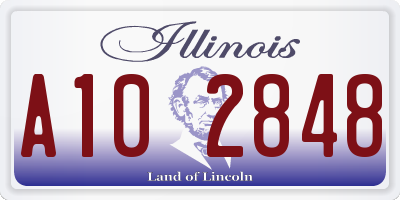 IL license plate A102848