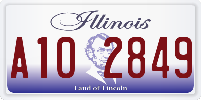 IL license plate A102849