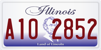 IL license plate A102852
