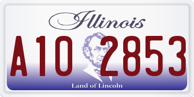 IL license plate A102853