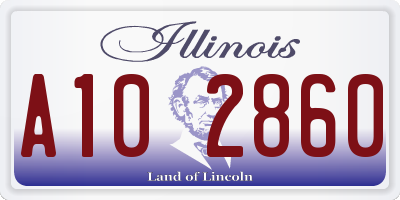 IL license plate A102860