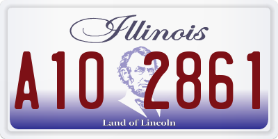 IL license plate A102861