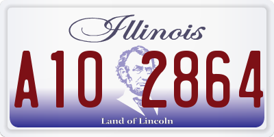 IL license plate A102864