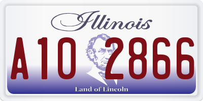 IL license plate A102866