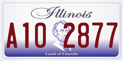 IL license plate A102877