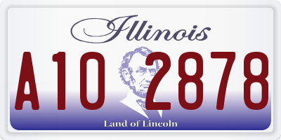 IL license plate A102878