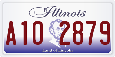 IL license plate A102879