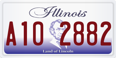 IL license plate A102882