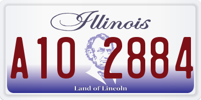 IL license plate A102884