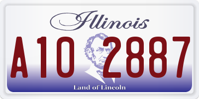 IL license plate A102887