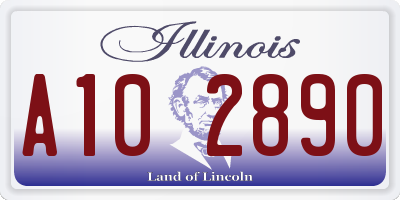 IL license plate A102890