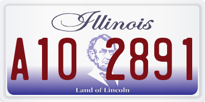 IL license plate A102891