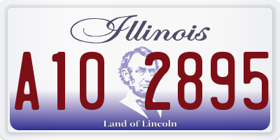 IL license plate A102895