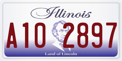 IL license plate A102897