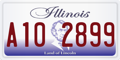 IL license plate A102899