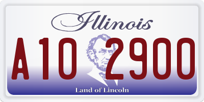 IL license plate A102900