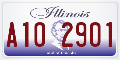 IL license plate A102901