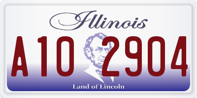 IL license plate A102904