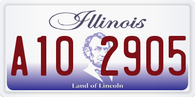 IL license plate A102905