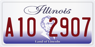 IL license plate A102907