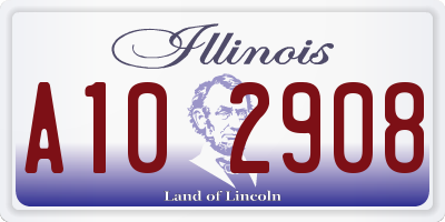 IL license plate A102908