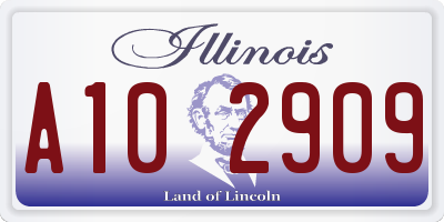 IL license plate A102909