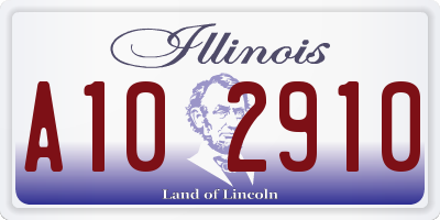IL license plate A102910