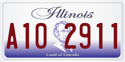 IL license plate A102911