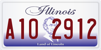 IL license plate A102912