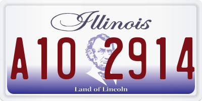 IL license plate A102914
