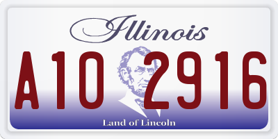 IL license plate A102916