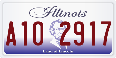 IL license plate A102917