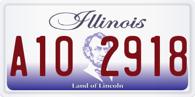 IL license plate A102918