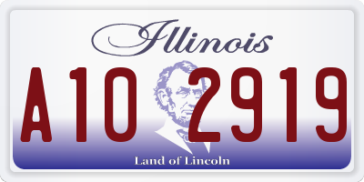 IL license plate A102919