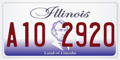 IL license plate A102920