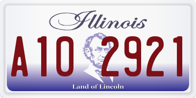 IL license plate A102921