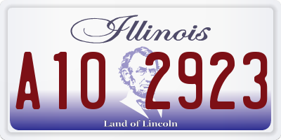 IL license plate A102923