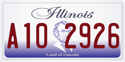 IL license plate A102926