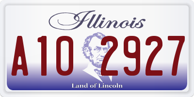 IL license plate A102927