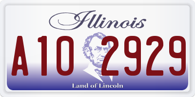 IL license plate A102929