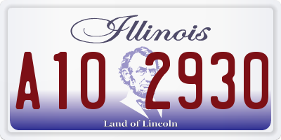 IL license plate A102930