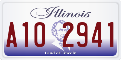 IL license plate A102941