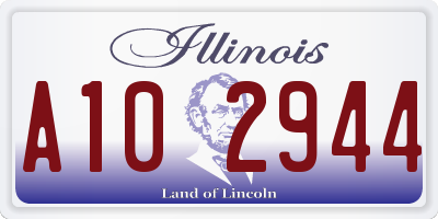 IL license plate A102944