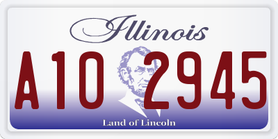 IL license plate A102945