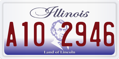 IL license plate A102946