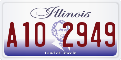 IL license plate A102949