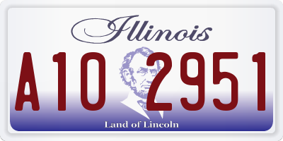 IL license plate A102951