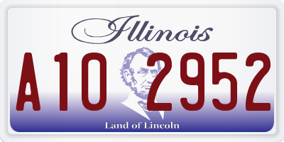 IL license plate A102952