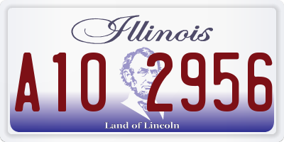 IL license plate A102956