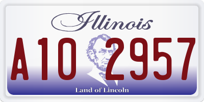 IL license plate A102957